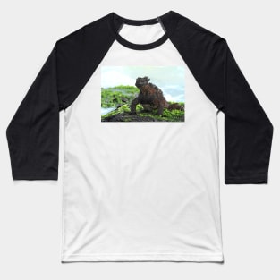 Galapagos Marine Iguana Baseball T-Shirt